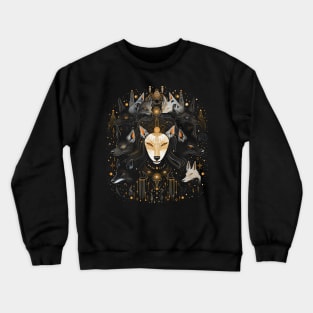 Freyja Norse Goddess & Her Wolves Crewneck Sweatshirt